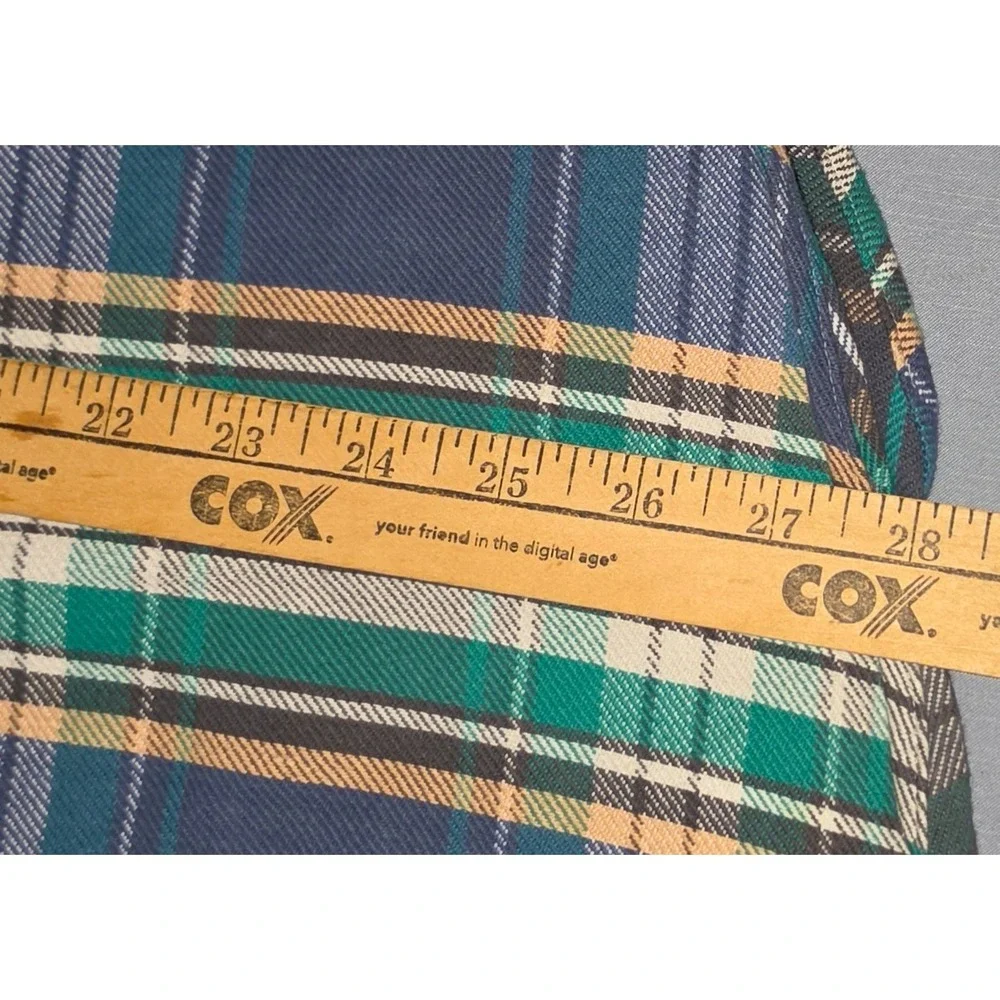 Polo Ralph Lauren Blue/Green Button Up Flannel Shirt Plaid Workshirt Sz XL
